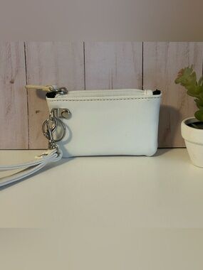 White Itty Bitty Wristlet/Wallet/ Change Purse